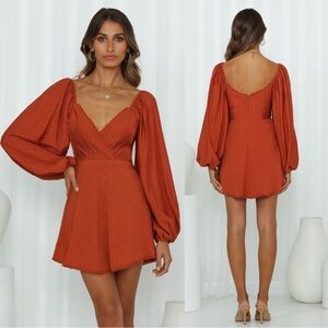Hello Molly Coming of Age Dress in Rust